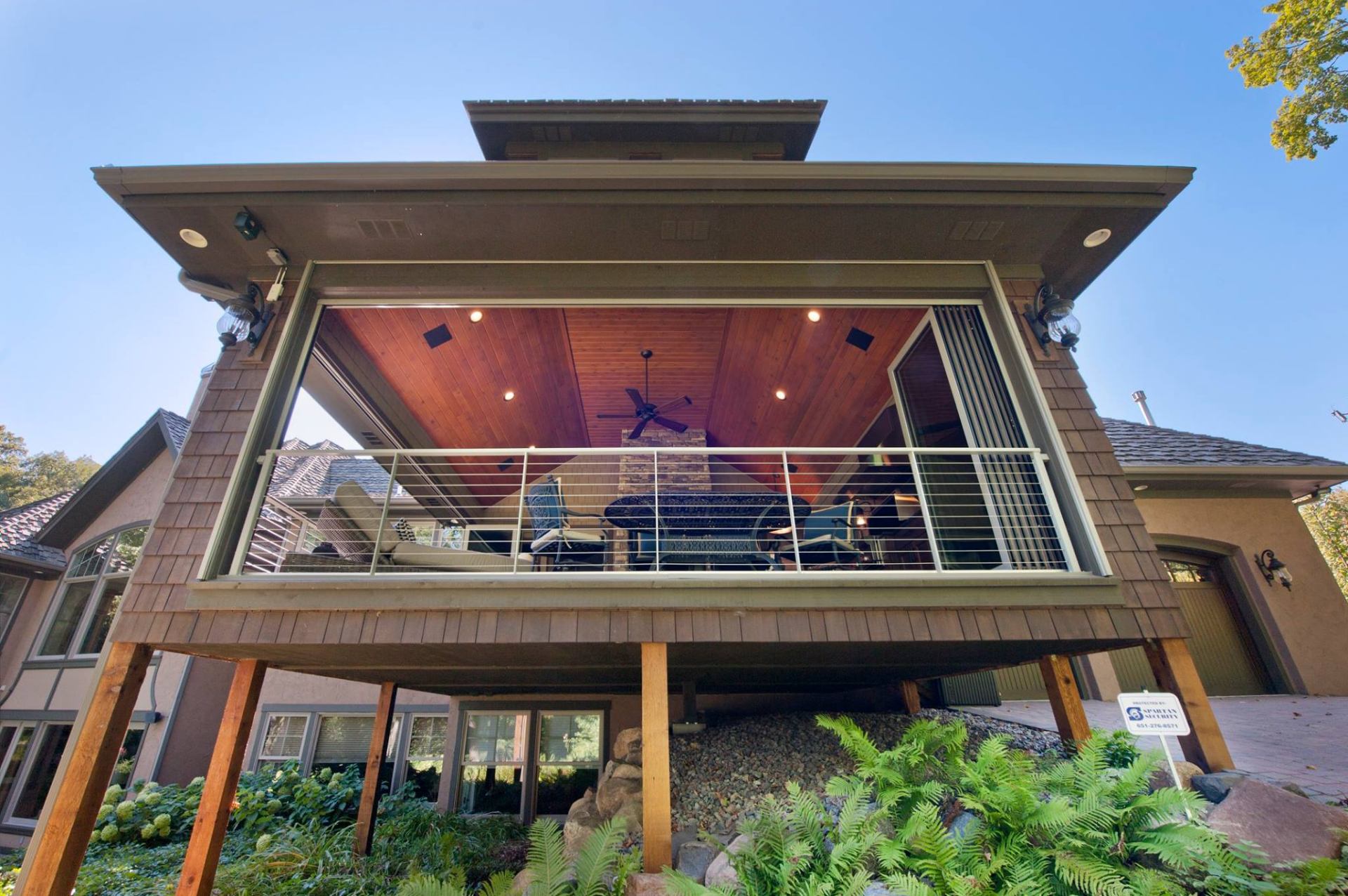 Covered porch recessed cans