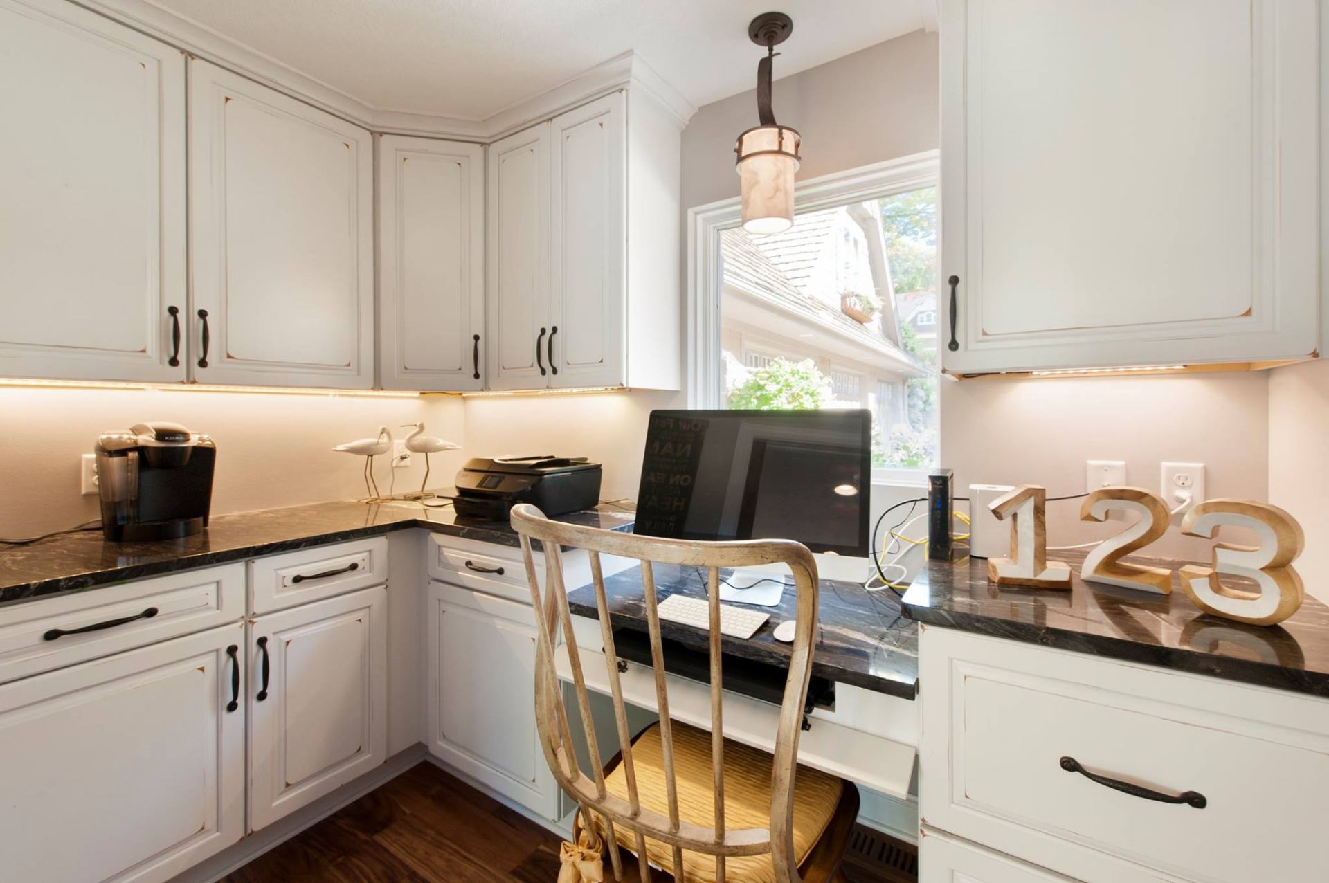 Built-in office under-cabinet lighting
